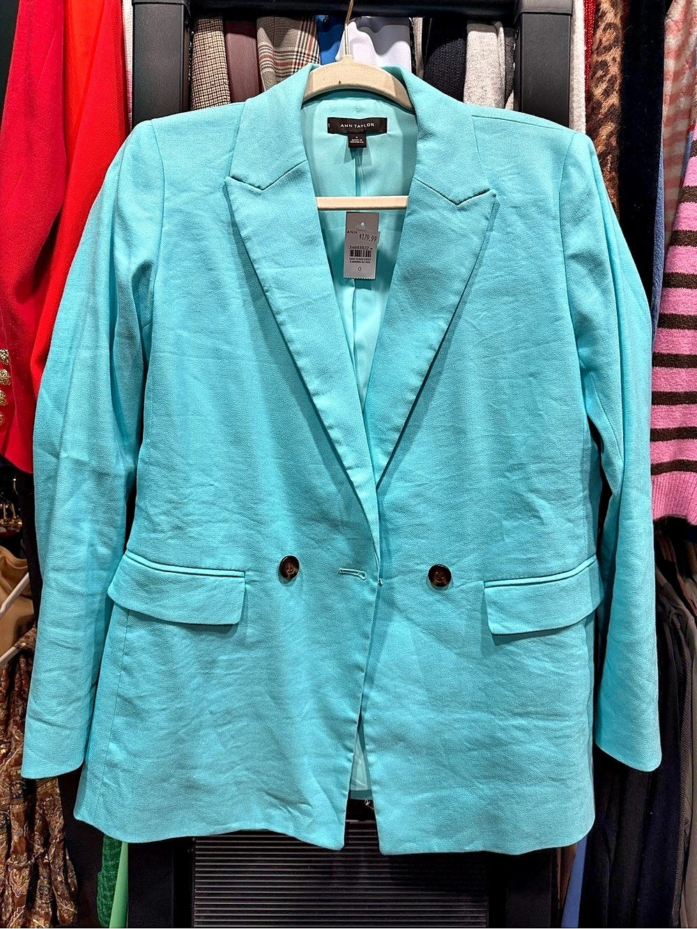 Ann Taylor Turquoise Blazer size 0 new without tags